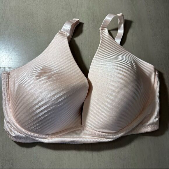 ADRIENNE‎ VITTADINI LIGHT PINK  FULL COVERAGE NO WIRE SIZE 38DD BRA - Picture 10 of 11